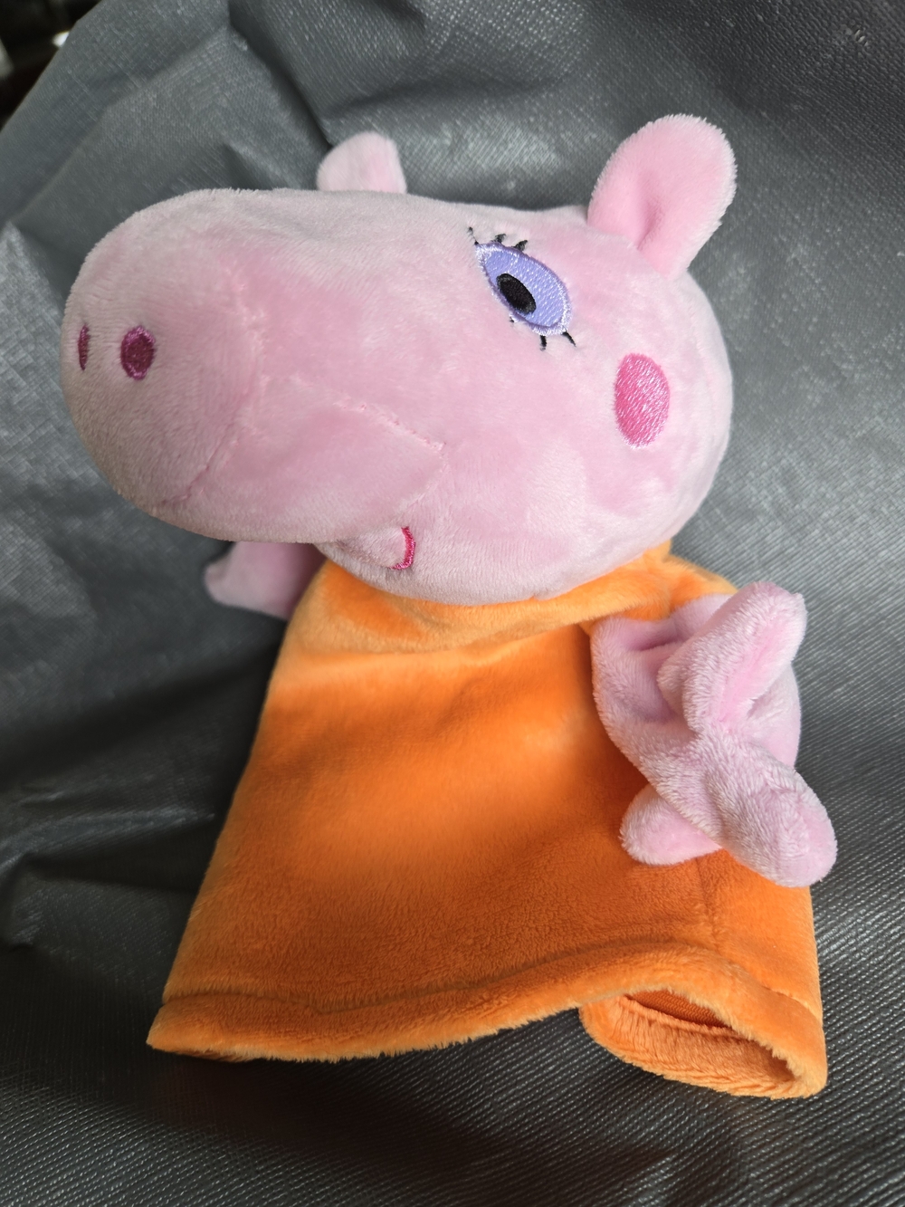Mommy Peppa Pig Plush Hand Puppet with Orange Body
